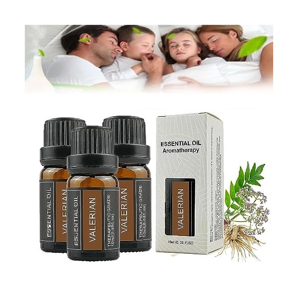 Leise Valerian Essential Oil, 10ml Leise Valerian Root Essential Oil, Pure Valerian Root Sleep Aid Essential Oil, Natural Val