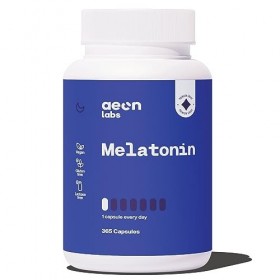 AEON LABS Mélatonine 0,5 mg 500μg - 365 Capsules - Contribue à Améliorer la Qualité du Sommeil - Dose Journalière 12 mois 