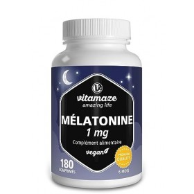 Mélatonine Spray Enrichi dextrait de Lavande et B6- Endormissement Sommeil Relaxation - Arôme de Menthe - 1 mg de Mélatonine