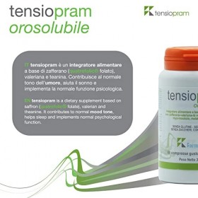 Tensiopram® - Complément alimentaire 100% naturel avec formule brevetée: safran, thé vert, valériane, vit. D et Mélatonine, p