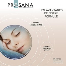 Praesana - Sommeil - Favorise lEndormissement - Améliore la Qualité du Sommeil - Complément Alimentaire - 1 Comprimé/jour - 