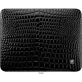 Zwilling 97509-004-0 Classic Inox Étui en Cuir de Vache 10-Pièces Manucure Set, Noir