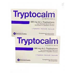 Tryptocalm - Equilibre de Lhumeur - stress - Nervosité - Troubles du sommeil - Boite de 30 Comp - Lot de 2 boîtes