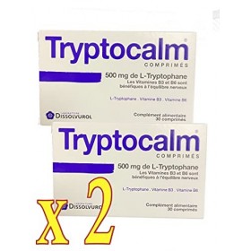 Tryptocalm - Equilibre de Lhumeur - stress - Nervosité - Troubles du sommeil - Boite de 30 Comp - Lot de 2 boîtes