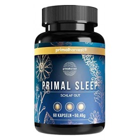 Primal Harvest® Capsules Bien Dormir 60 pcs - Alliance naturelle dapigénine, L-tryptophane, camomille et valériane - Infus