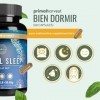 Primal Harvest® Capsules Bien Dormir 60 pcs - Alliance naturelle dapigénine, L-tryptophane, camomille et valériane - Infus