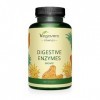 Enzymes Digestives Vegavero® | VEGAN & NATUREL | Bromélaïne, Papaïne, Amylase, Lipase, Cellulase + Calcium Aquamin™ | Sans 