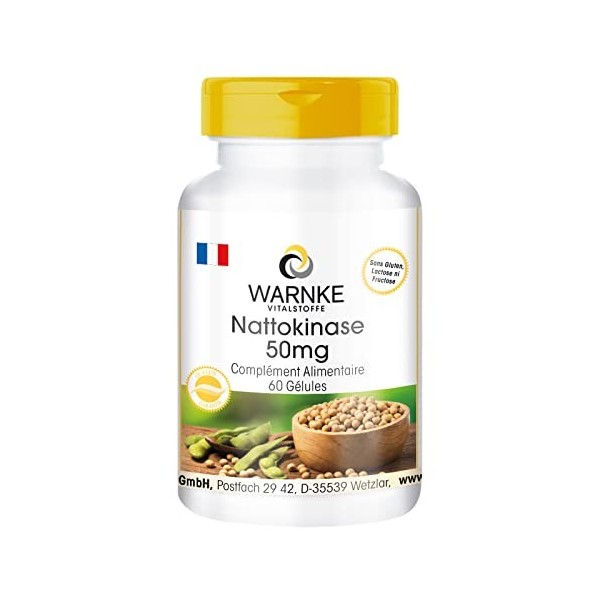 Nattokinase 50mg - 2000 FU - 60 gélules - Fermenté | Warnke Vitalstoffe