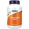 Now Foods, Pancreatin 2000, 200 mg, 250 Capsules, Testé en Laboratoire, Mélange dEnzymes, Sans Gluten, Sans Soja, sans OGM