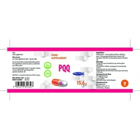 Hepatica PQQ MGCPQQ® 20mg 60 Vegan Capsules, testé par un laboratoire tiers, sans gluten ni OGM