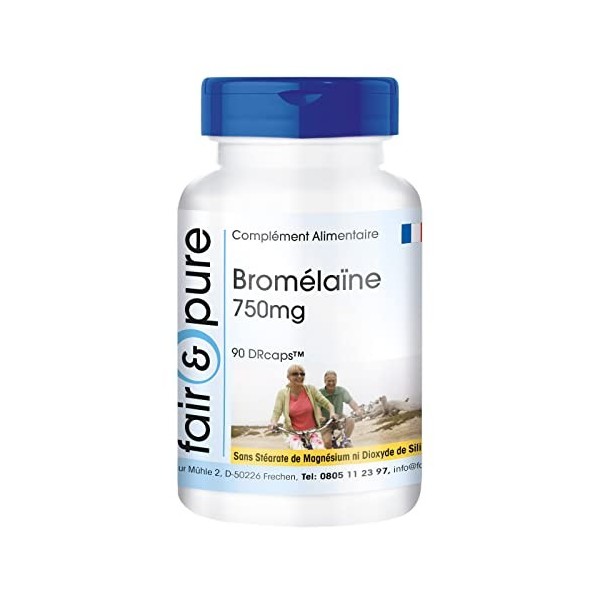 Fair & Pure® - Bromélaïne 750mg 1800 F.I.P. - dosage élevé - en vrac