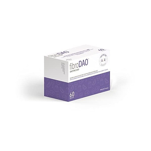 fibroDAO - Gestion de la fibromyalgie causée par une déficience en DAO/Intolérance aux histamines - 60 Capsules EFICAPS avec 