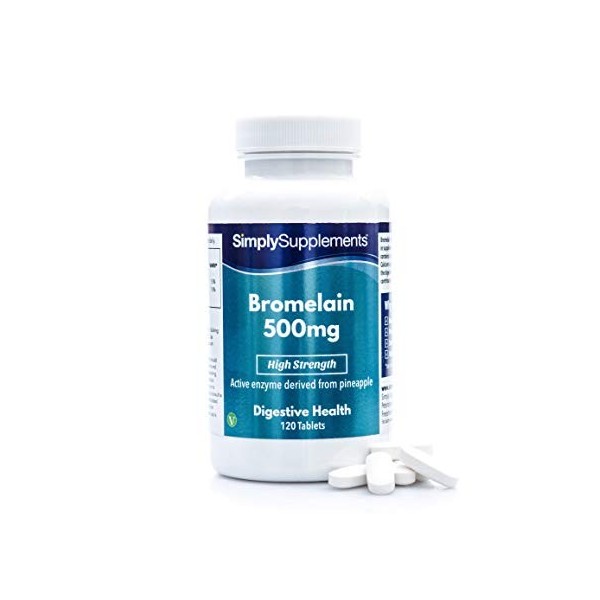 Bromélaïne 500mg | 120 Comprimés | Adapté aux Végétaliens |SimplySupplements