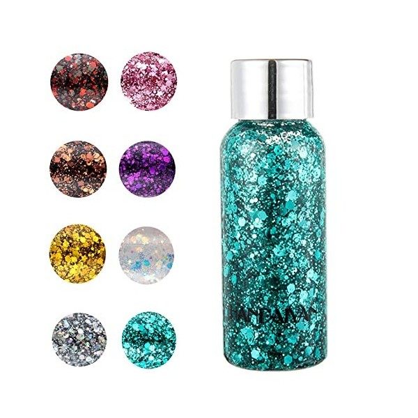 30g Body Glitter Gel Mermaid Sequins Chunky Sparkling Chunky Glitter Glitter Liquide Fard à Paupières Liquides pour Visage Ch