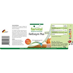 Fairvital | FairEnzym Plus - boite de 3 mois - Fortement dosé - 100 DRCaps® - complexe enzymatique