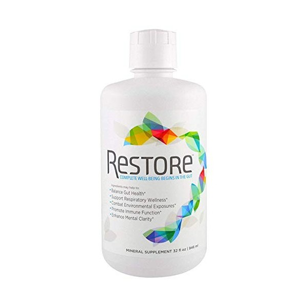 |Biomic Sciences RESTORE For Gut Health || Restore 4 Life Trace Mineral & Lignite Liquid For Improved Wellness and Digestion 