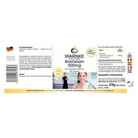 Bromelaine 500 mg 1200 F.I.P - 250 comprimés - Végétarien - Enzyme naturelle dananas | Warnke Vitalstoffe