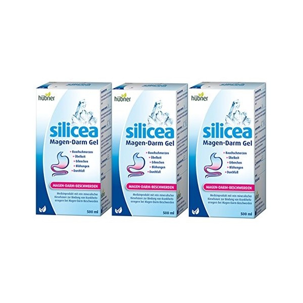 Lot de 3 intestins gastro-intestinaux - Silicea - 500 ml