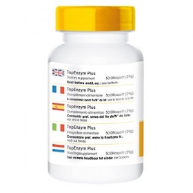 Top Enzyme Plus - 50 DRcaps - Bromélaine, Trypsine, Chymotrypsine et Rutoside | Warnke Vitalstoffe