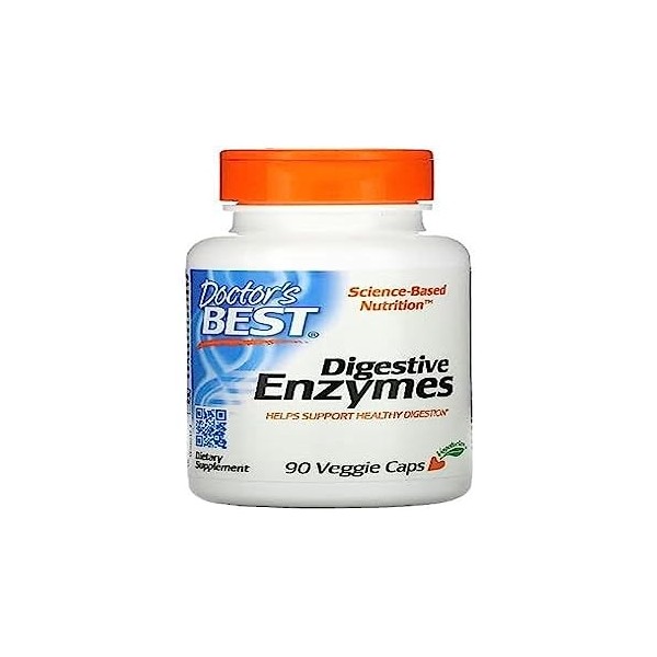 Doctors Best Digestive Enzymes, 90 capsules végétaliennes, enzymes digestives pour la digestion