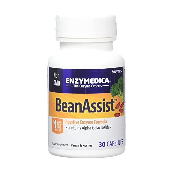 Enzymedica BeanAssist - 30 gélules - Enzymes digestives pour haricots et légumes