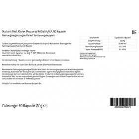 Doctors Best, Gluten Rescue with Glutalytic, Complexe dEnzymes, 60 Capsules végétaliennes, Testé en Laboratoire, Sans Glute