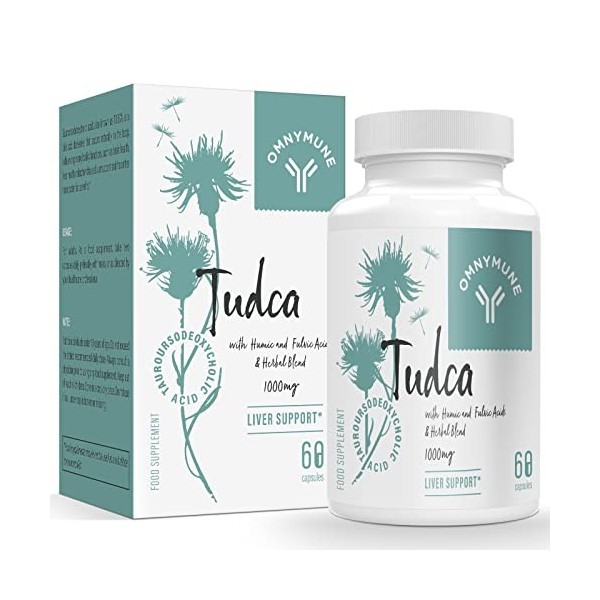 TUDCA - Supplément de soutien au foie - 1000 mg par portion, acide taurésodésoxycholique 1 Pack 