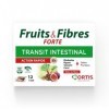 Ortis - Fruits & Fibres Forte 12 Cubes - Complément Alimentaire pour Favoriser le Transit Intestinal - En cas de Transit Lent