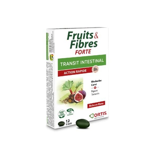 ORTIS 40061173 Fruits&Fibres Forte Transit itestinal 12 Comprimés