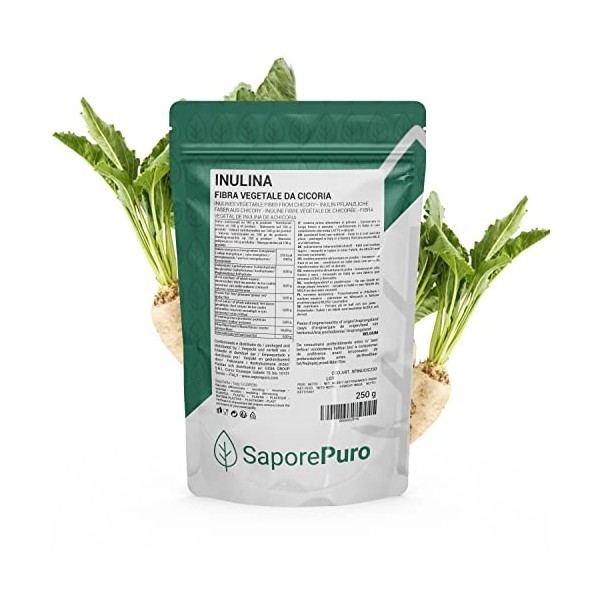 Inuline en poudre 250 g - fibre prébiotique - de racine de chicorée - Inulin powder