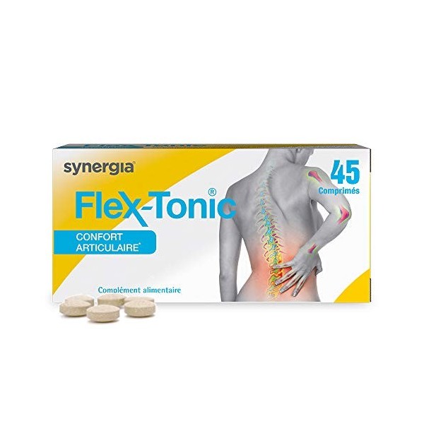 FLEX-TONIC 45 Comprimés| Confort Articulaire | Améliore le Confort et la Mobilité des Articulations | Collagène de Type II | 