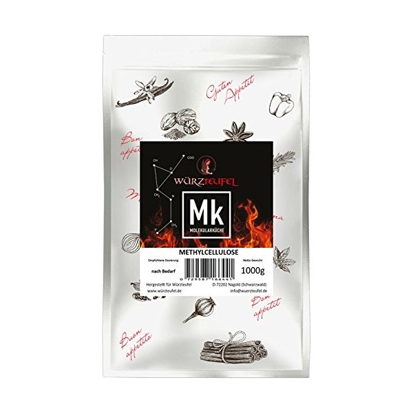 Méthylcellulose, MC, gélifiant et épaississant E 461 Cuisine moléculaire Sachet de 1000 grammes