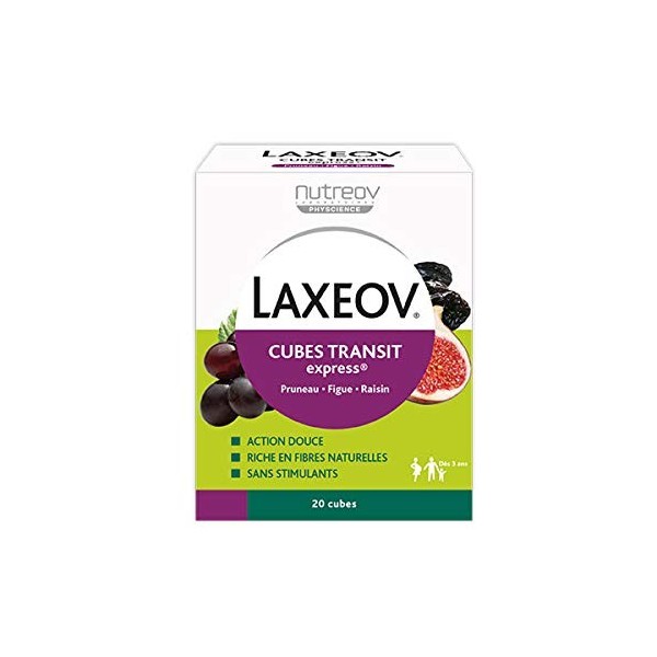 Nutreov Laxeov Cubes Transit 20 Cubes - Pruneau Figue Raisin