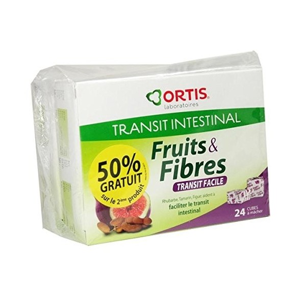 ORTIS - Fruits & fibres Ortis Transit Facile Lot de 2x24 Cubes