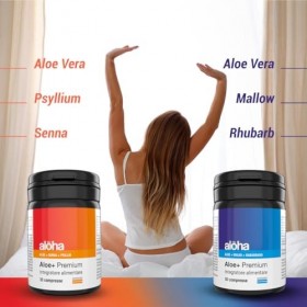 Aloha Aloe+ Premium Day and Night - Complément pour la régularité intestinale et le contrôle du poids Complément de perte de 