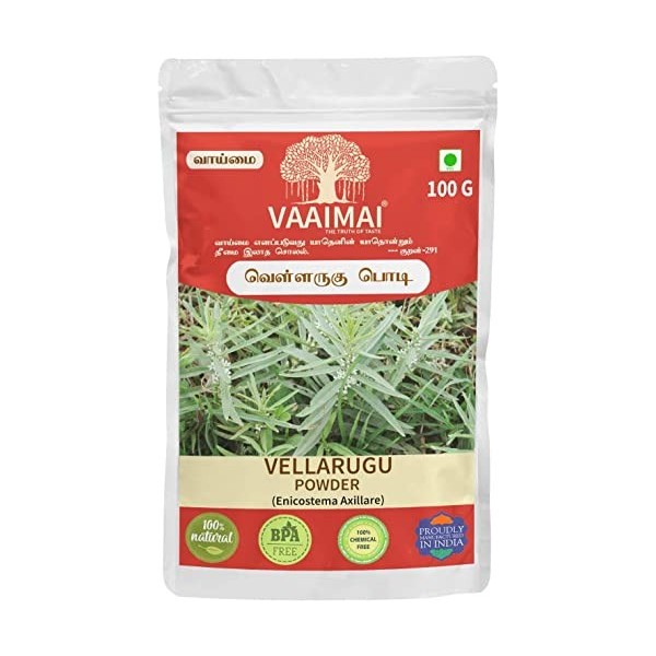 CROW VAAIMAI Poudre Vellarugu / Enicostema Axillare, 100 g