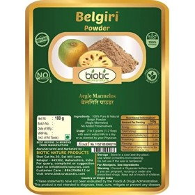 CROW Biotic Natural Belgique Powder - Aegle Marmelos - Bealgiri Powder - Bael Phal - Poudre sèche - Bel Powder - Pomme bois -