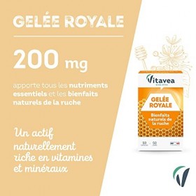 Vitavea - Complément Alimentaire Gelée Royale Encapsulée - Bienfaits Naturels de la Ruche - Tonus et Vitalité - Produit de la