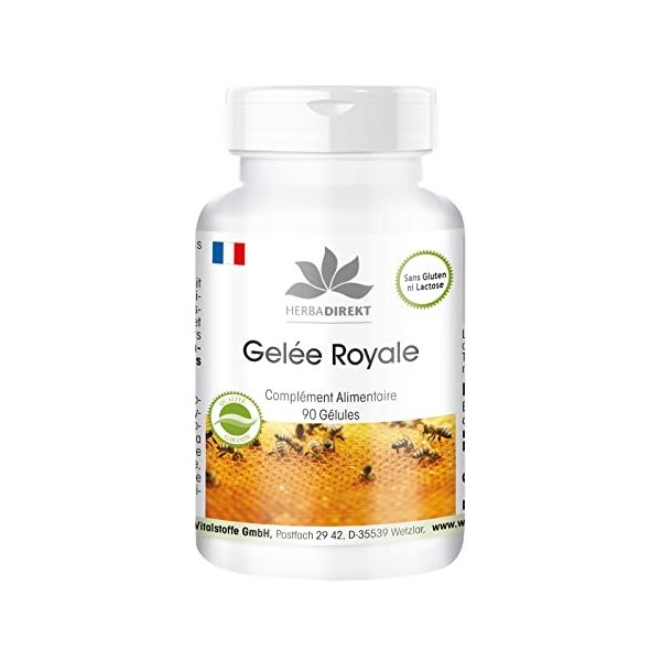 Gelée Royale 2000 mg - Extrait 4:1 500 mg - 90 gélules | HERBADIREKT by Warnke Vitalstoffe