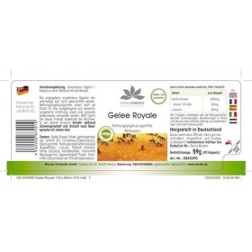 Gelée Royale 2000 mg - Extrait 4:1 500 mg - 90 gélules | HERBADIREKT by Warnke Vitalstoffe