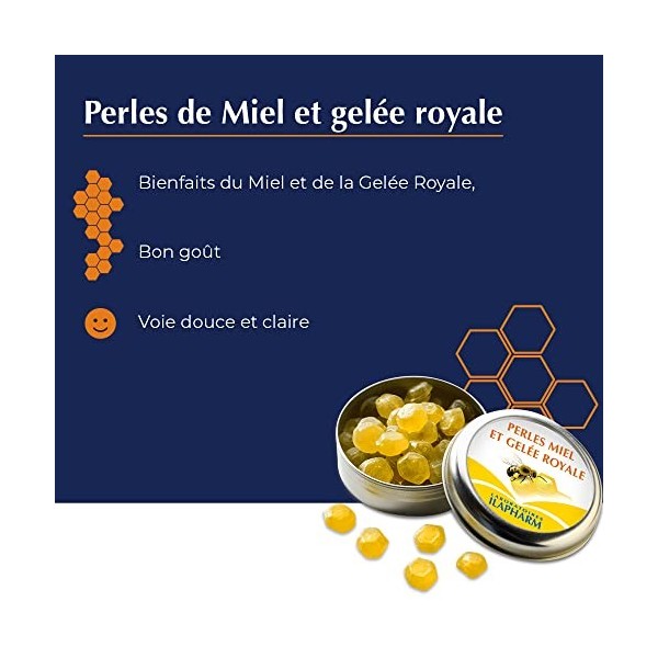 LABORATOIRES ILAPHARM - Perles Miel et Gelée Royale - Douceurs pour la gorge -50 g