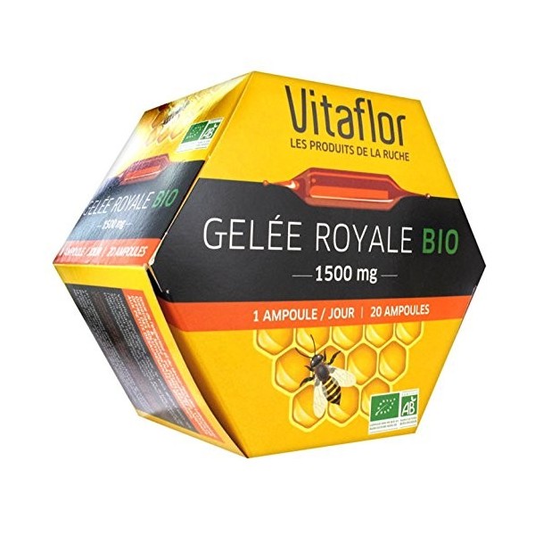 Vitaflor Gelée Royale 1500 mg Bio 20 Ampoules