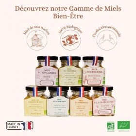Miel Gelée Royale Bio - Origine 100% Française - Pot de 125 g - LES ABEILLES DE MALESCOT