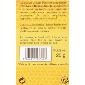 Abbaye de Sept-Fons Gelée Royale Bio Non Congelée 25 g