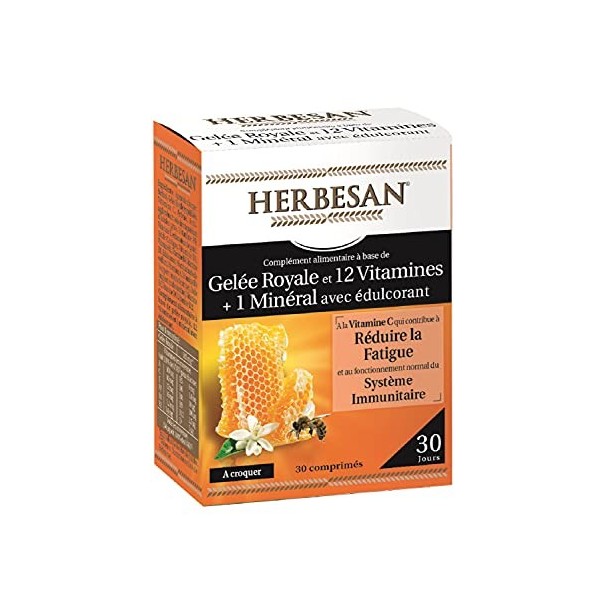 HERBESAN®- GELEE ROYALE +12 VIT + 1 MIN - 30 comprimés à croquer