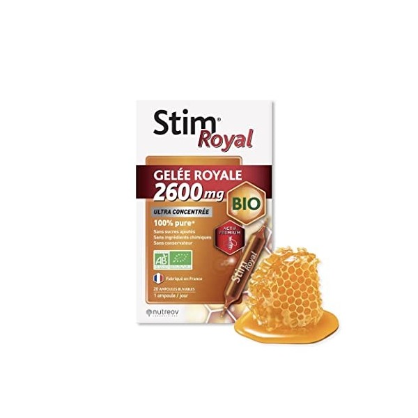 Nutreov Stim Royal Gelée Royale 2600 mg Bio 20 Ampoules