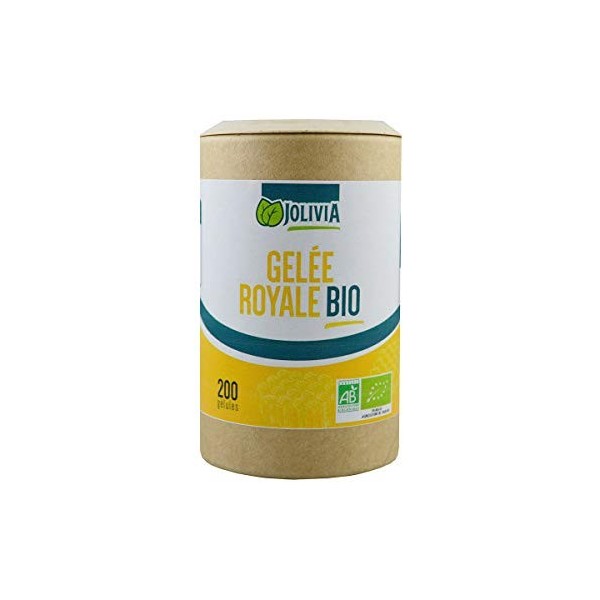 Gelée royale Bio - 200 gélules végétales de 350 mg | Format Gélule | Complément Alimentaire | Fabriqué en France