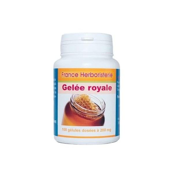 GELULES GELEE ROYALE pure 100 gélules dosées à 200 mg.