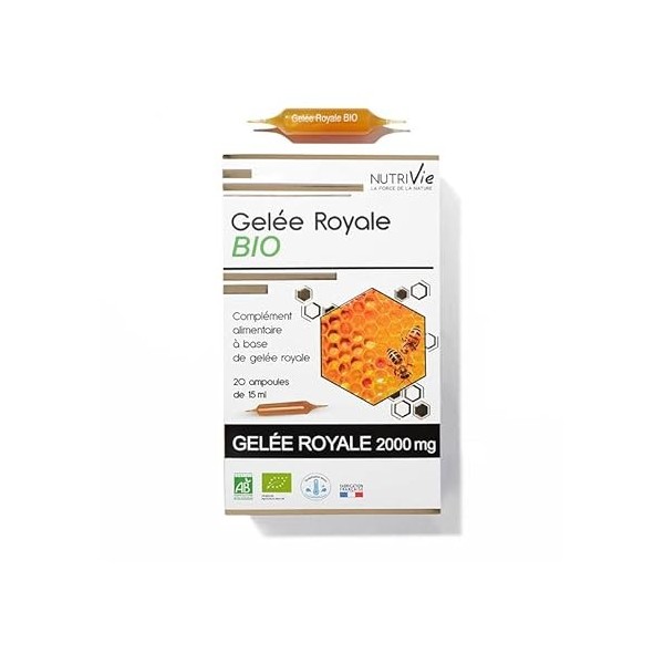 Ampoules Gelée Royale BIO - BIO - NUTRIVIE - Fabriqué en France