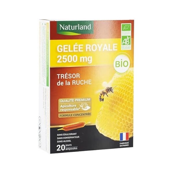 Naturland Gelée Royale 2500 mg Bio 20 Ampoules